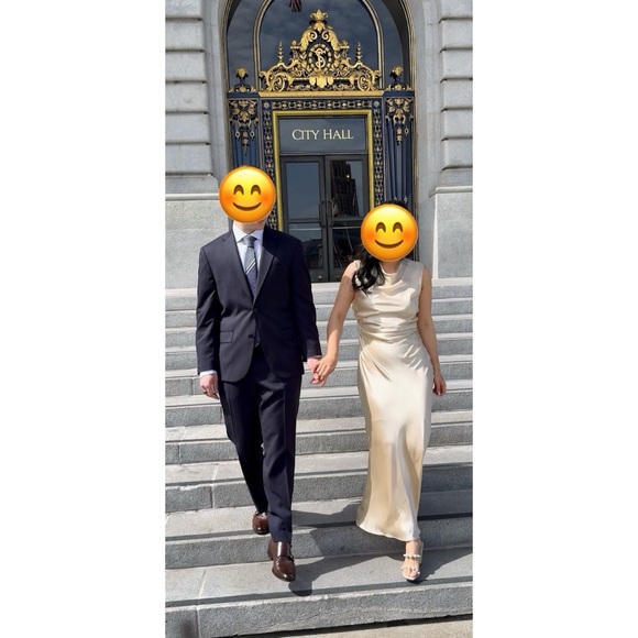 Reformation Veida Silk Champagne Dress - Picture 6 of 7